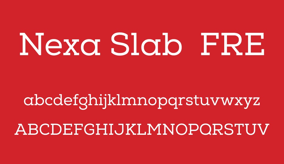 nexa-slab-regular-free font
