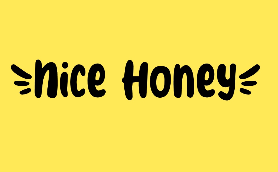 Nice Honey font big