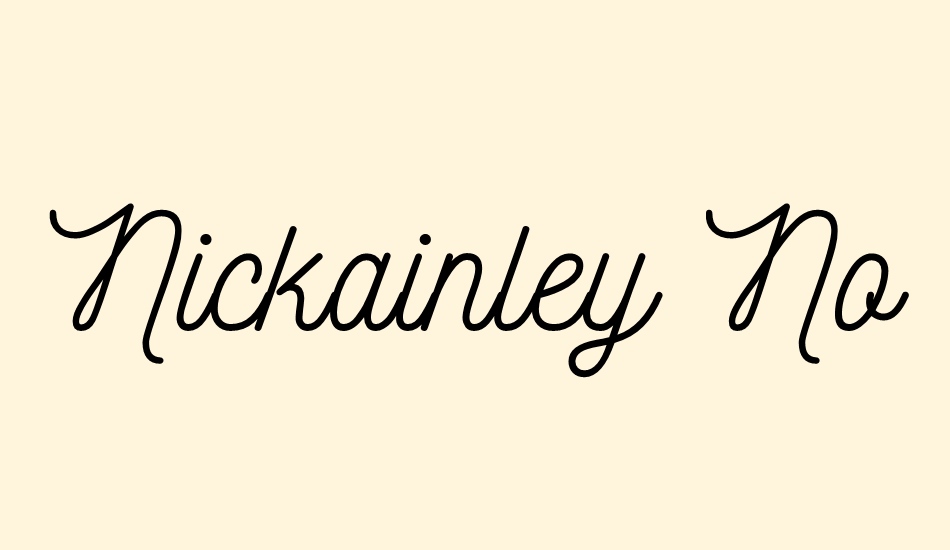 Nickainley Normal font big