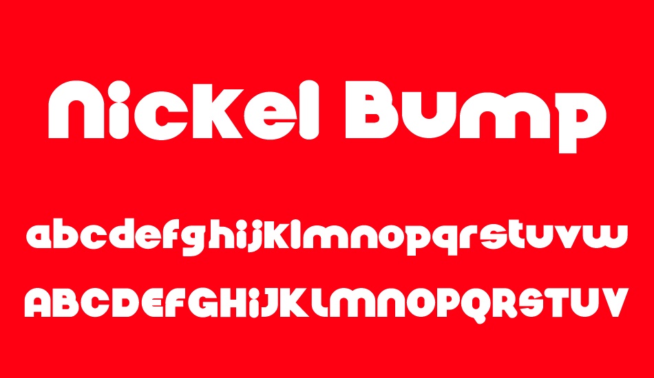 Nickel Bumpy font