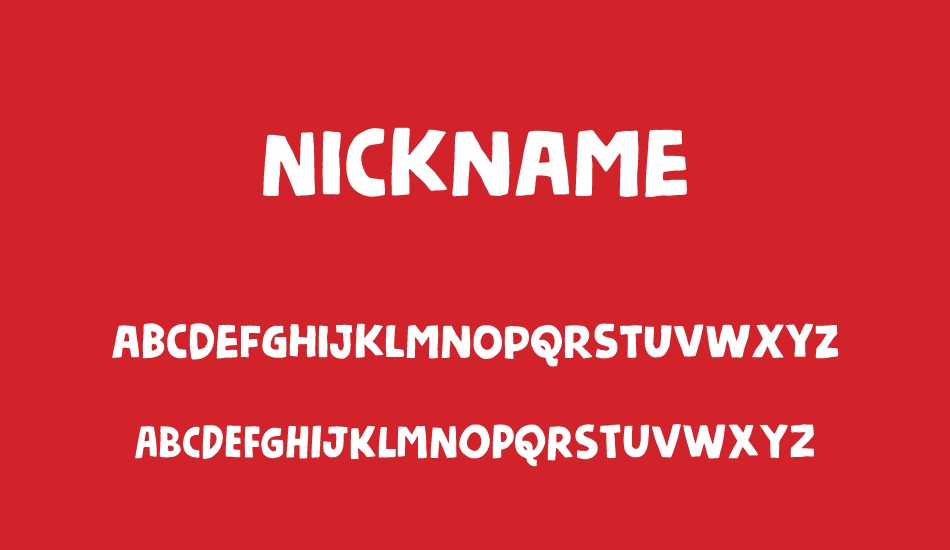 Nickname DEMO font