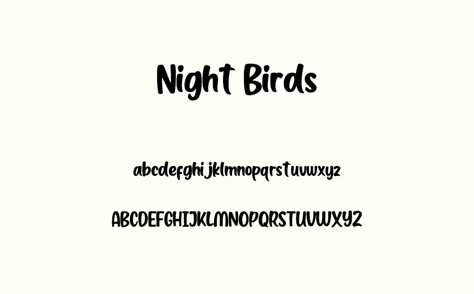 Night Birds font