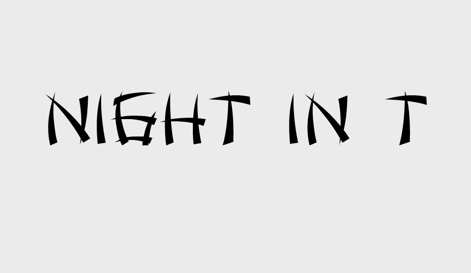 Night in Tokyo font big