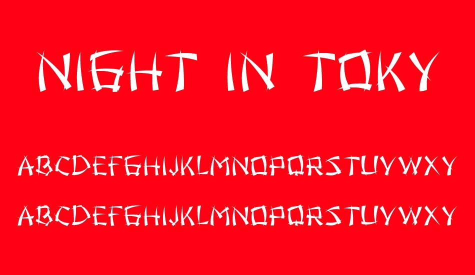 Night in Tokyo font