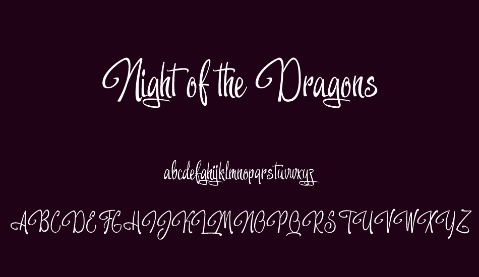 Night of the Dragons font