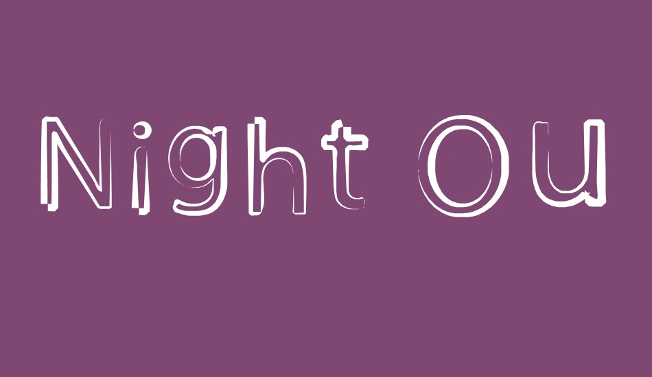 Night Out Regular font big