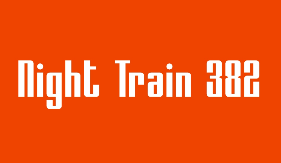 Night Train 382 font big