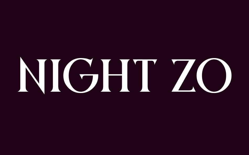 Night Zone font big
