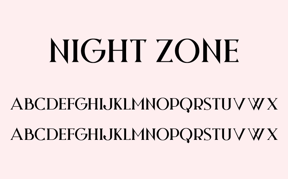Night Zone font