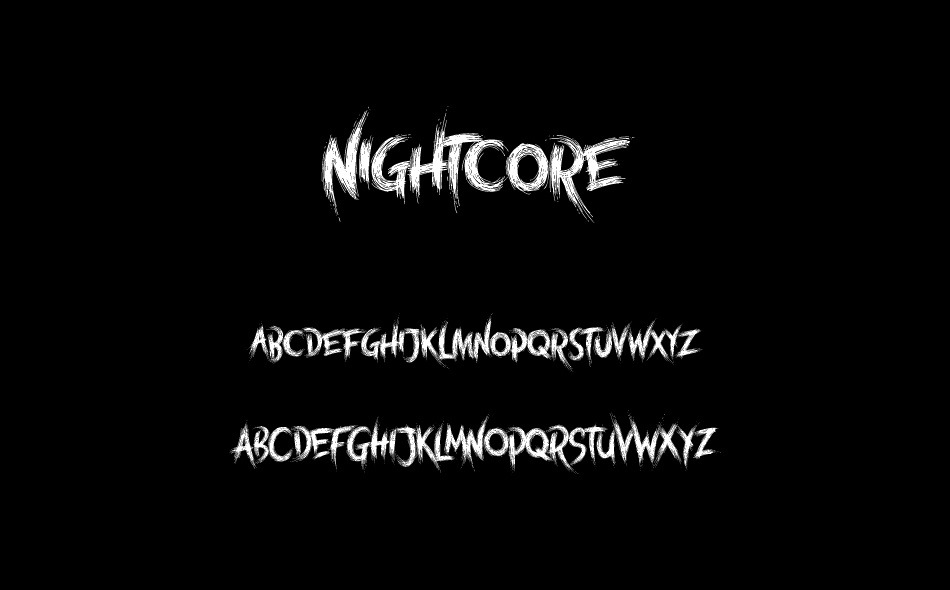 Nightcore font