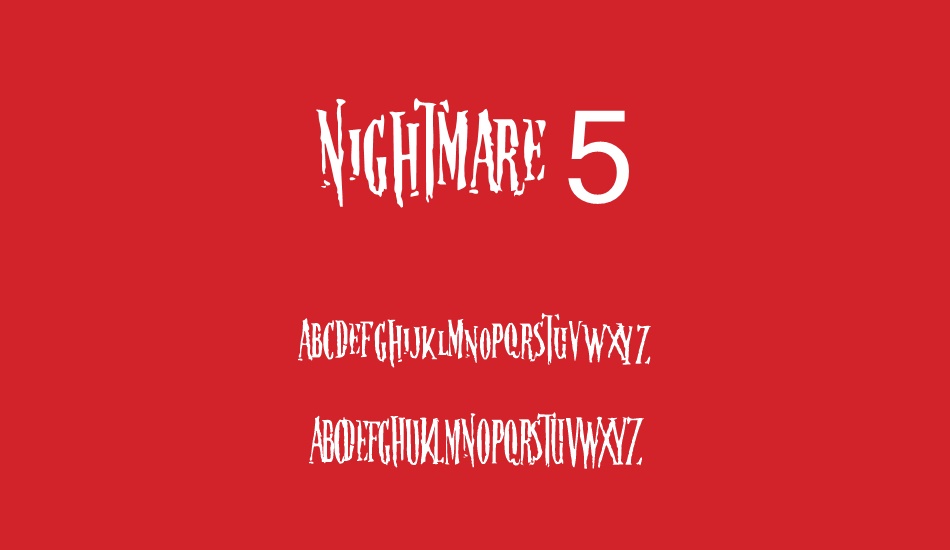Nightmare 5 font