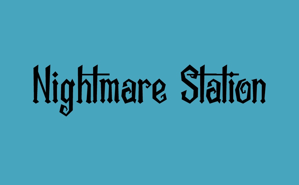 Nightmare Station font big