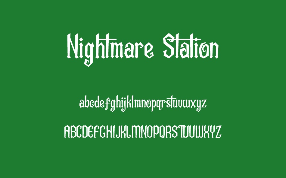 Nightmare Station font