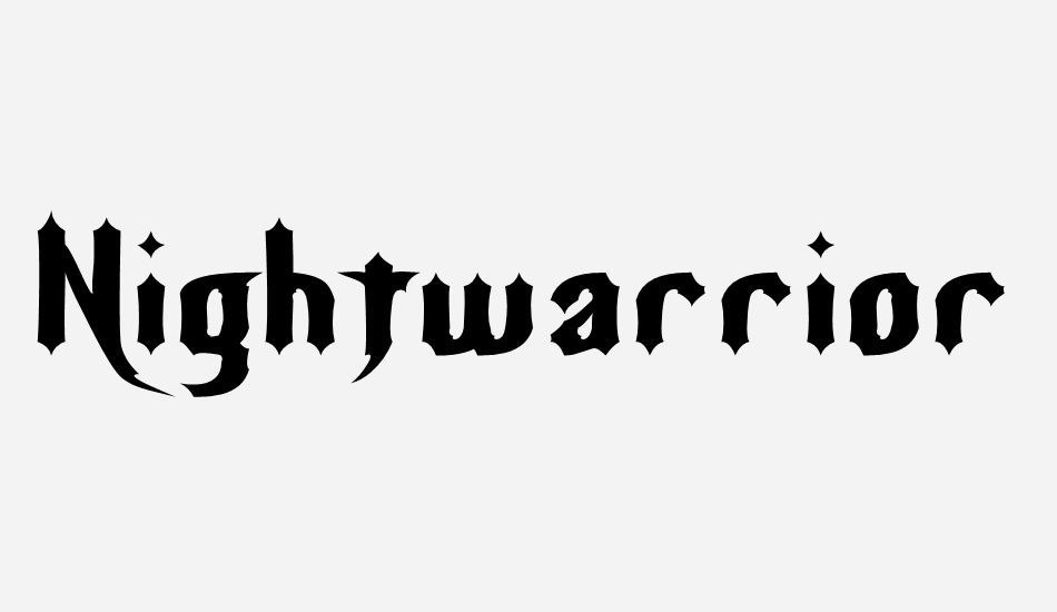 Nightwarrior font big