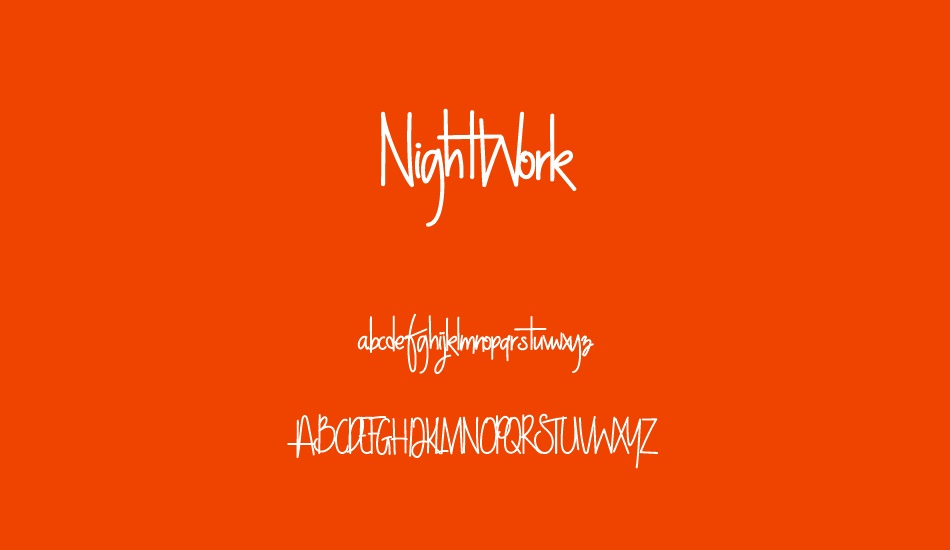 NightWork font