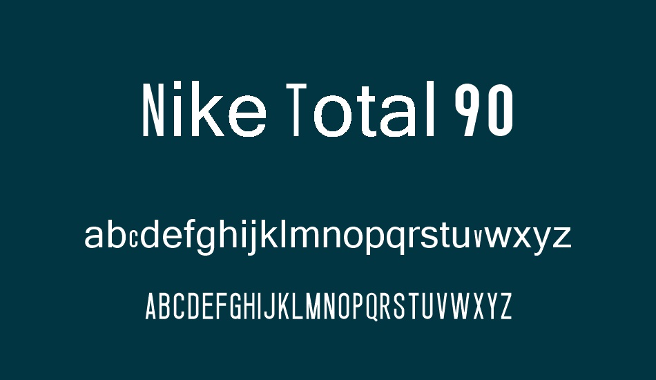 Nike Total 90 font