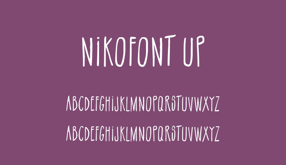 NikoFont Up font