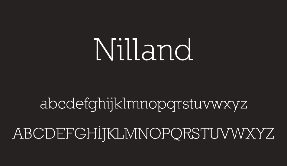 Nilland font