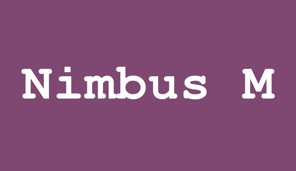 Nimbus Mono font big