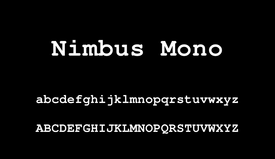 Nimbus Mono font