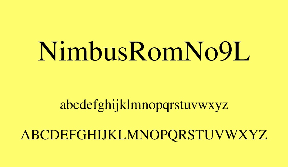 NimbusRomNo9L font