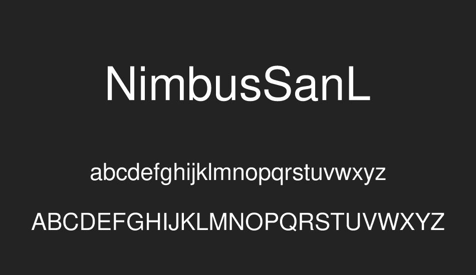 NimbusSanL font