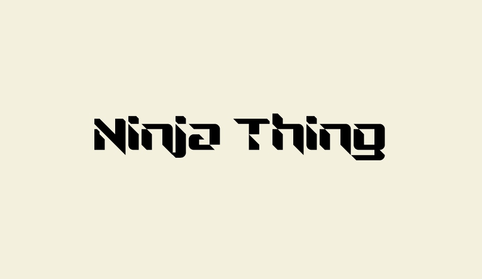 Ninja Thing font big