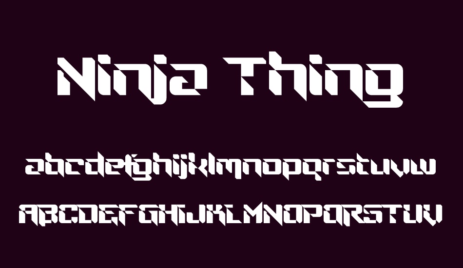 Ninja Thing font
