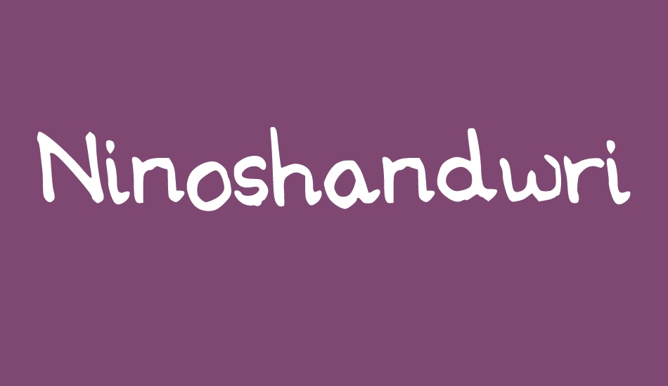 Ninoshandwriting font big