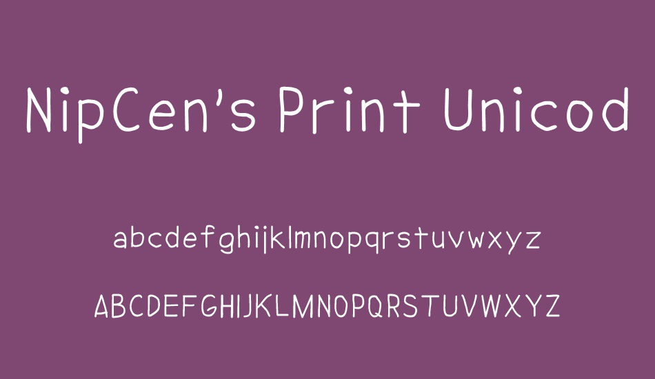 nipcens-print-unicode font