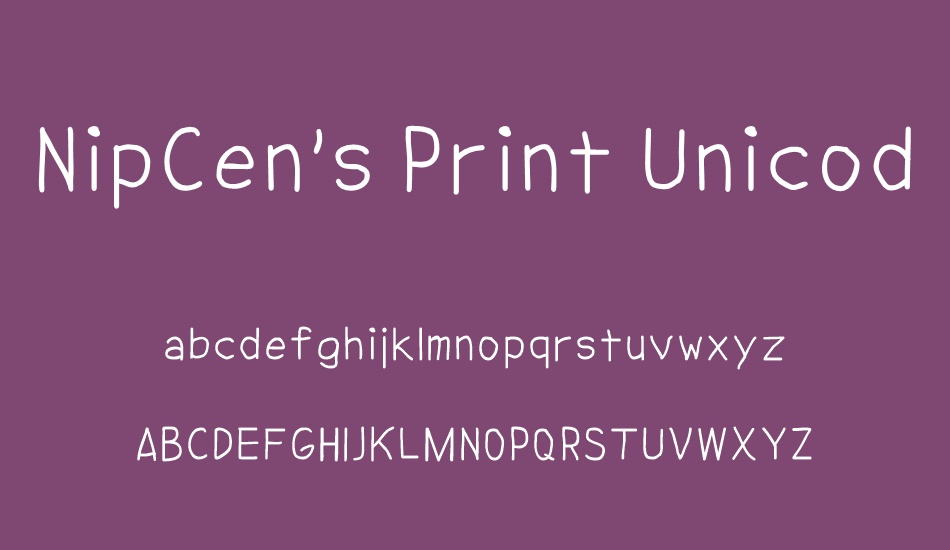 nipcens-print-unicode font