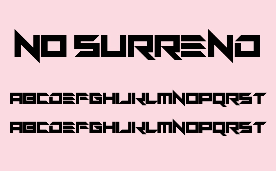 No Surrender font