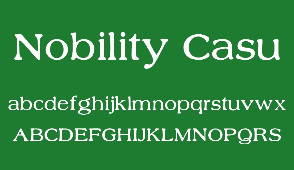Nobility Casual font