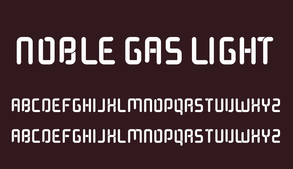 Noble Gas lights font