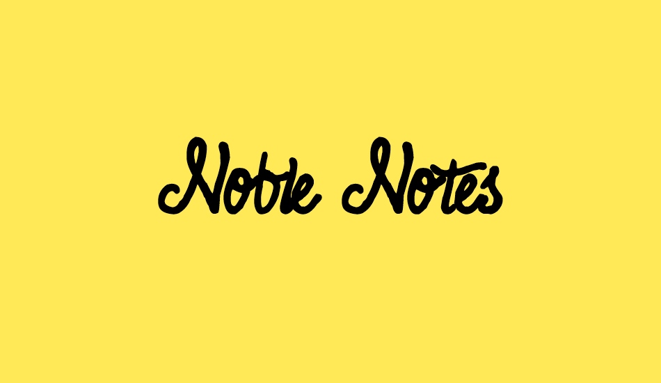 Noble Notes font big
