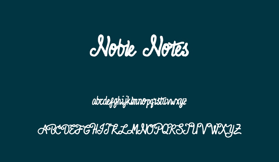 Noble Notes font