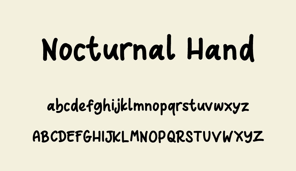 Nocturnal Hand font