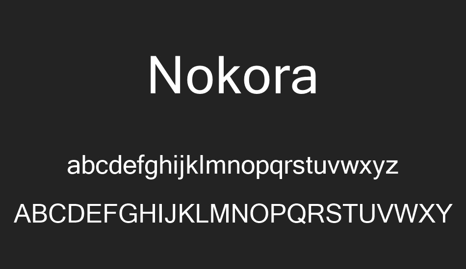 Nokora font