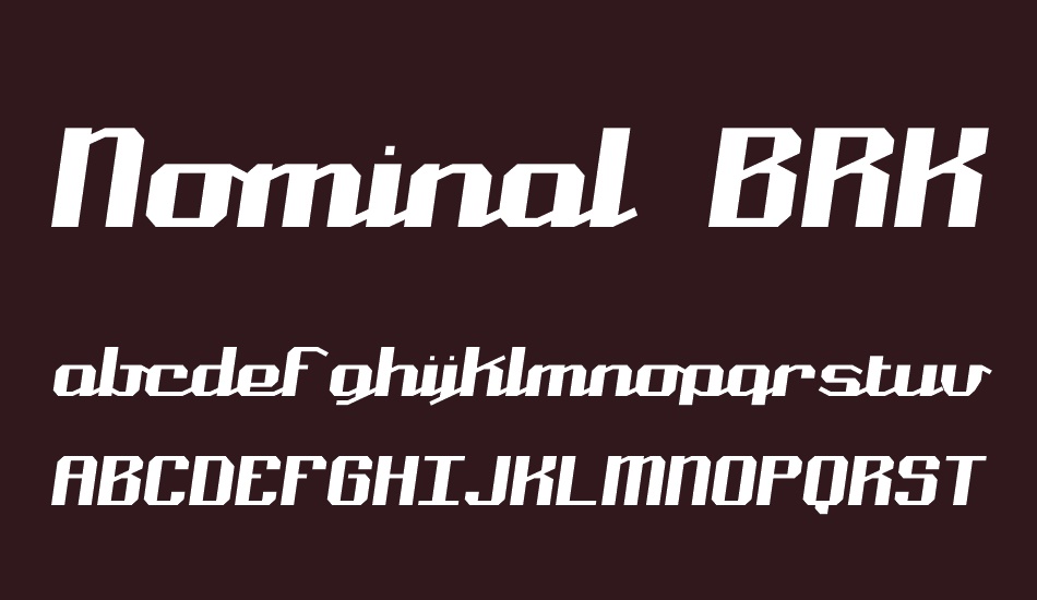 Nominal BRK font