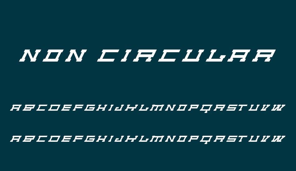 Non Circular font