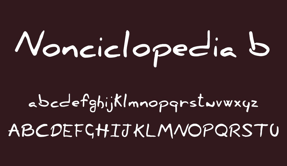 Nonciclopedia by Sabaku font