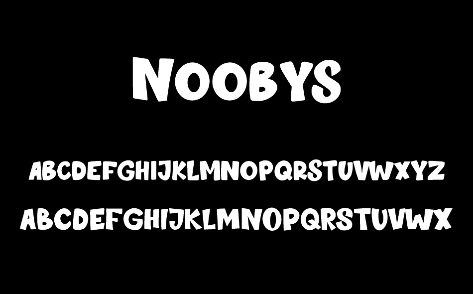 Noobys font