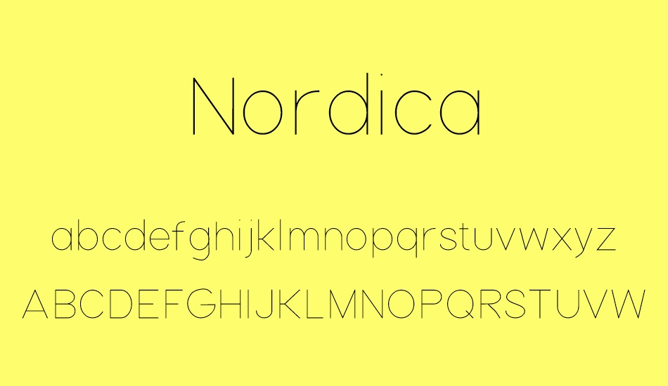 Nordica font