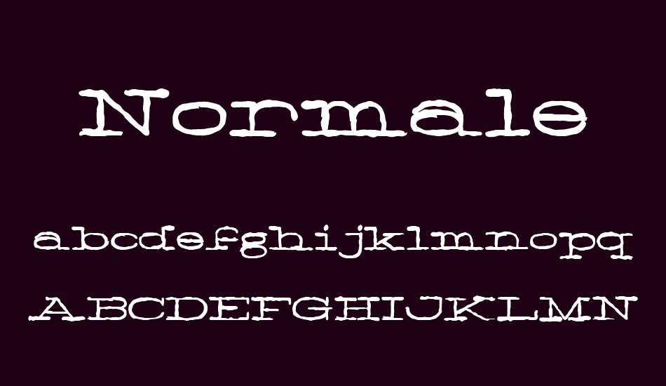 normale-personal-use font