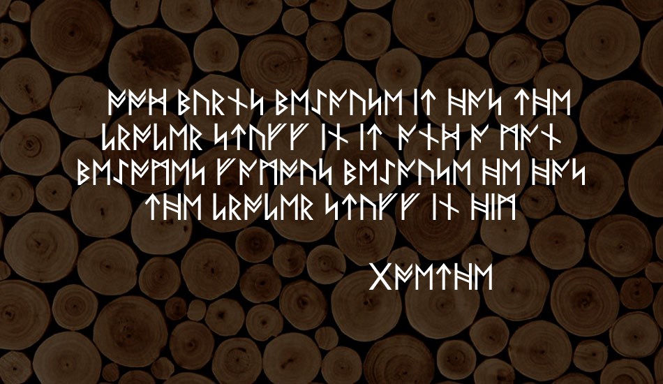 Norse Code font text