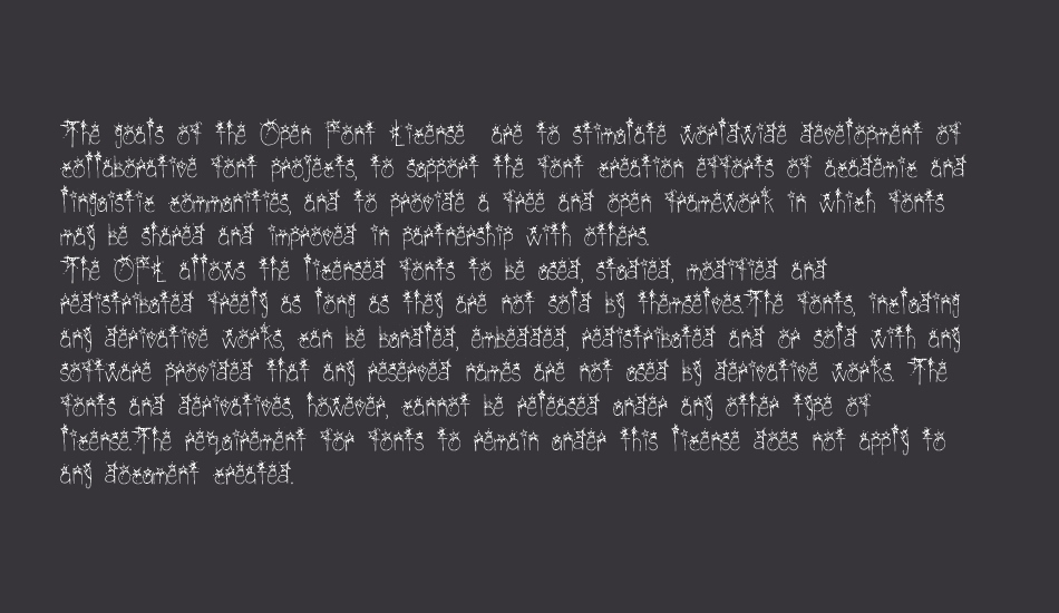 Northern Stars _ Spaced font 1