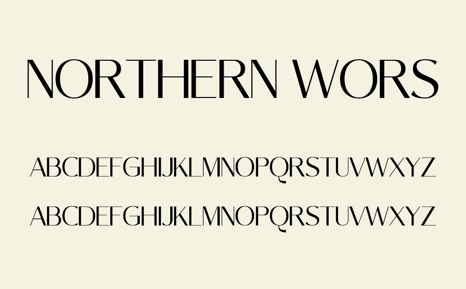 Northern Worssley font
