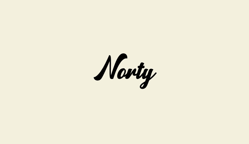 Norty font big