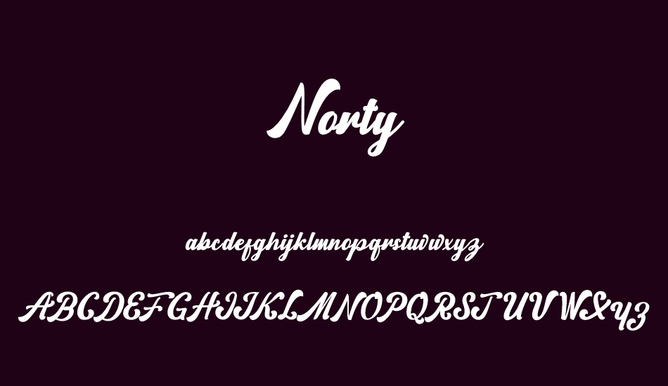 Norty font