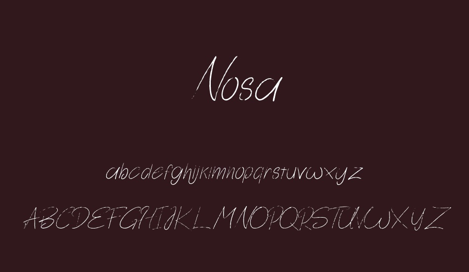 Nosa font